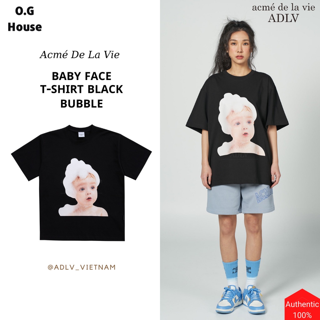 BST áo phông ADLV babyface unisex form cứng Hàn Quốc auth