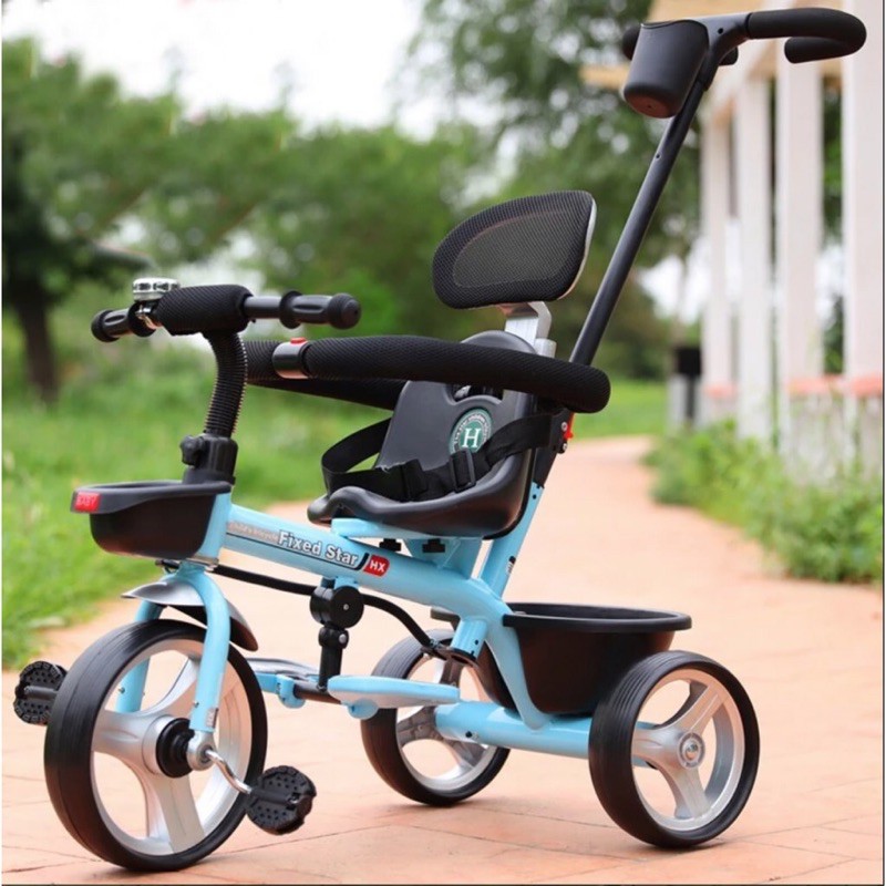 Xe đẩy 3 bánh có bàn đạp có đế chân cần đẩy cho Bé hàng Cao Cấp
