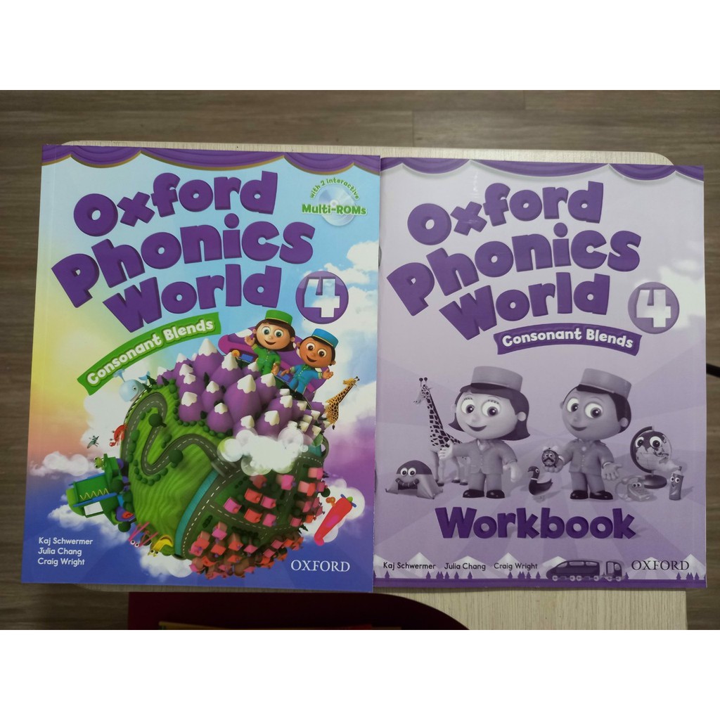 Oxford Phonics World - Full level 12345 - bộ gồm 2c, bản A4 và B5 (có file nghe)