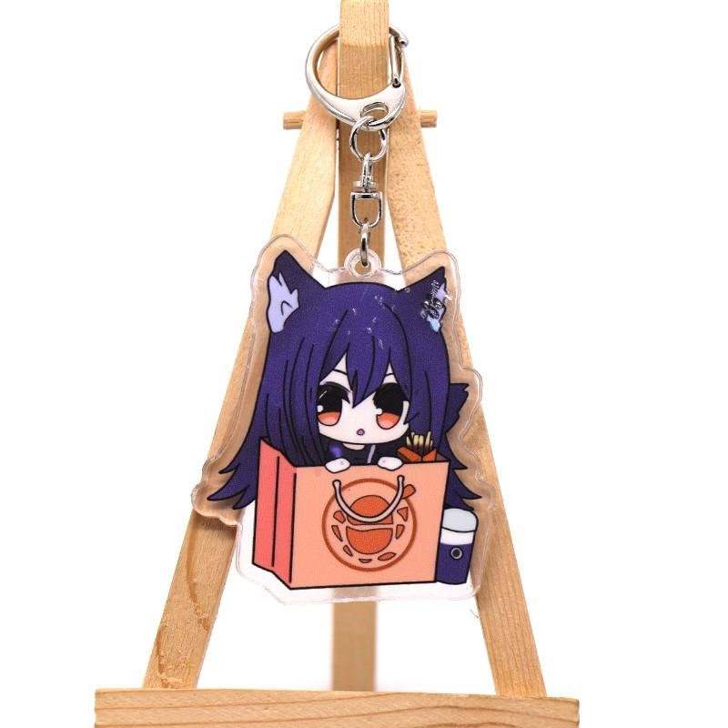 (Mica trong acrylic) Móc khóa Arknights quà tặng xinh xắn dễ thương in hình anime chibi nhiều mẫu ngồi trong túi M02