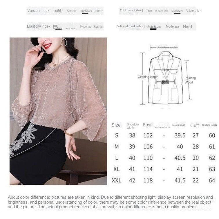 Áo Chiffon Tay Lửng Dáng Rộng Thời Trang Mùa Hè Dành Cho Nữ