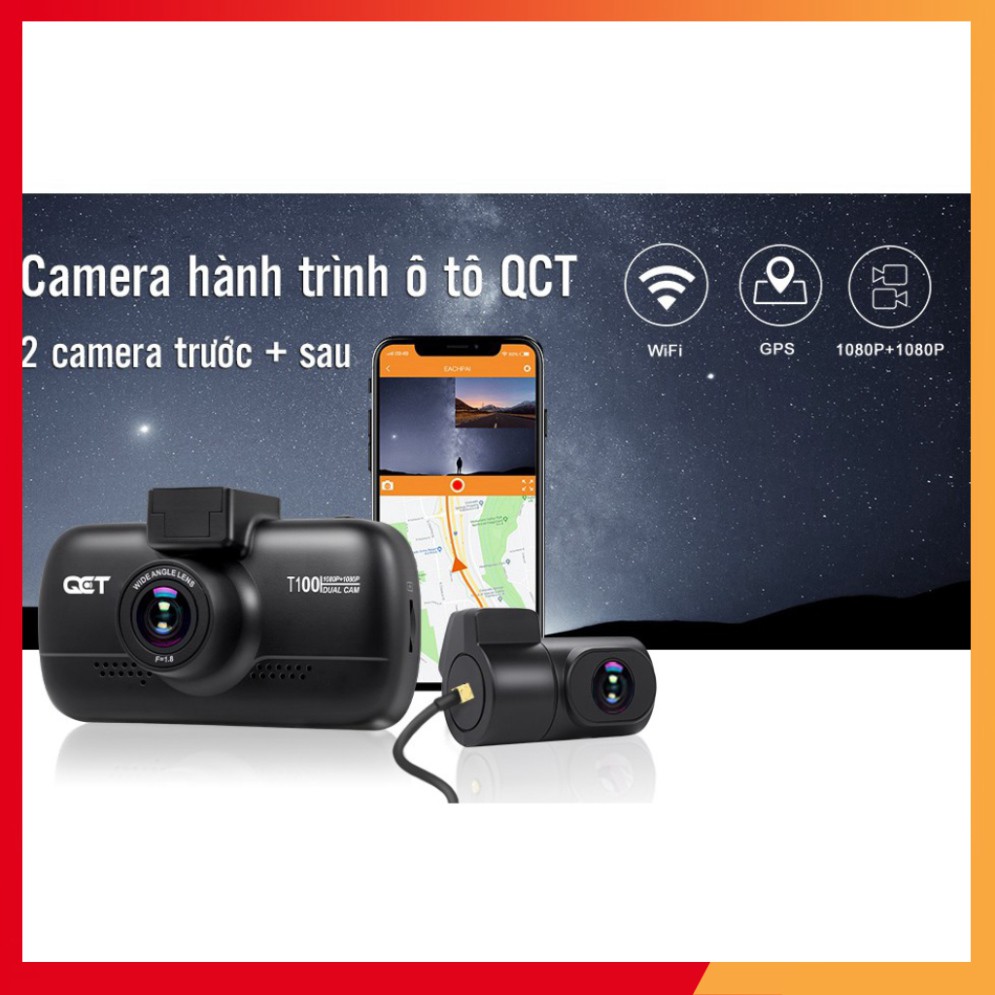 Camera hành trình ô tô trước và sau QCT có hiển thị tốc độ, kèm GPS, Bản Quốc Tế | BigBuy360 - bigbuy360.vn