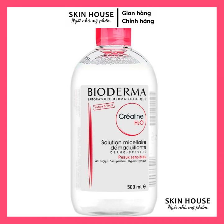 (Mẫu Mới) Nước Tẩy trang BIODERMA 500ml nội địa Pháp (Nắp hồng)