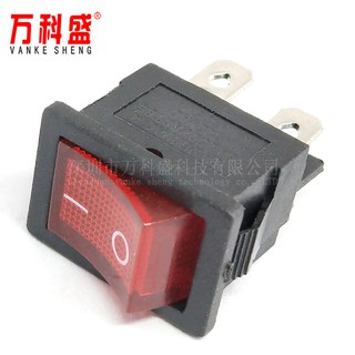 Công tắc rocker đỏ KCD1-104 4 chân 2 bánh với công tắc nguồn rocker nhập khẩu nhẹ 6A 250V