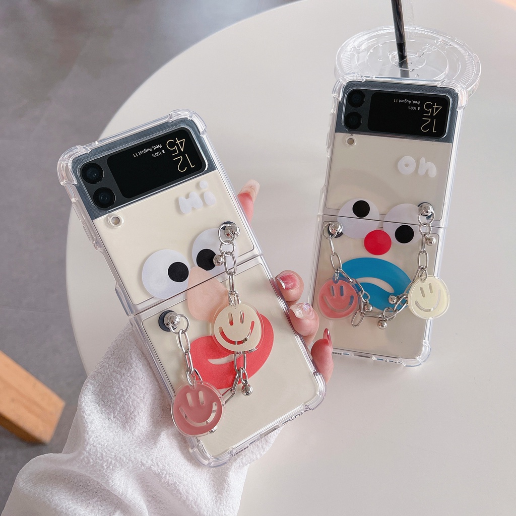 Ốp Điện Thoại TPU Dẻo Họa Tiết Hoạt Hình Biểu Cảm Vui Nhộn Chống Sốc Cho Samsung z Flip 3 5G Galaxy z Flip 3