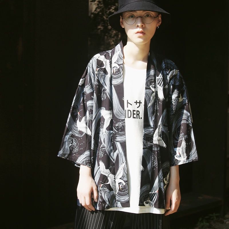 【lei19.vn】Áo khoác nam quần áo chống nắng mỏng mùa hè cho nam sinh Phiên bản Hàn Quốc của xu hướng áo ba lỗ rộng rãi áo choàng nam Hanfu phong cách Trung Quốc
