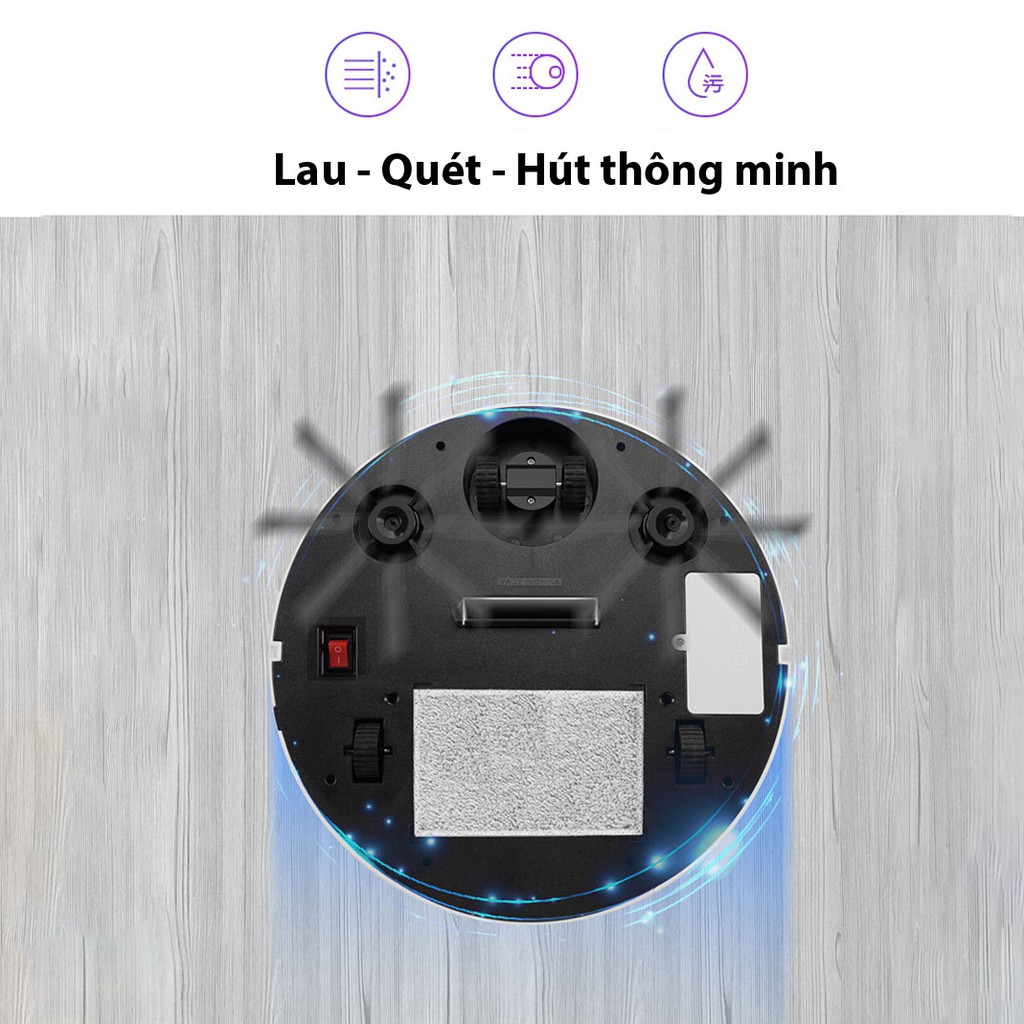 Robot hút bụi lau nhà thông minh ES06 điều kiển bằng APP pin 3000 mah - AKIO Mart