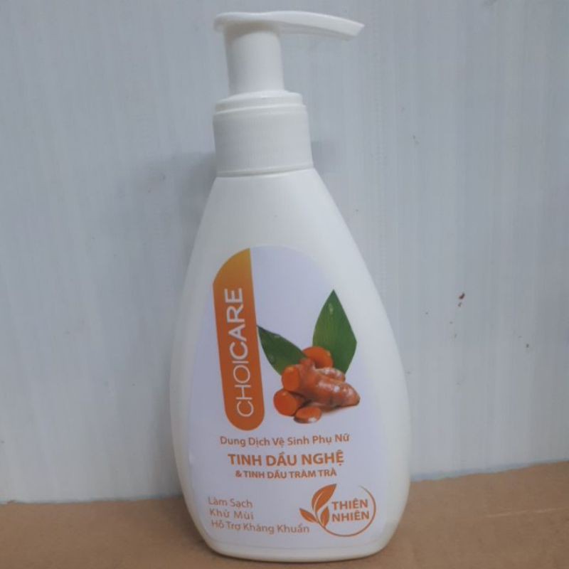 Dung dịch vệ sinh Phụ nữ Hàng ngày Choicare:  chiết xuất tinh dầu Nghệ- Bạc Hà ( 100ml)