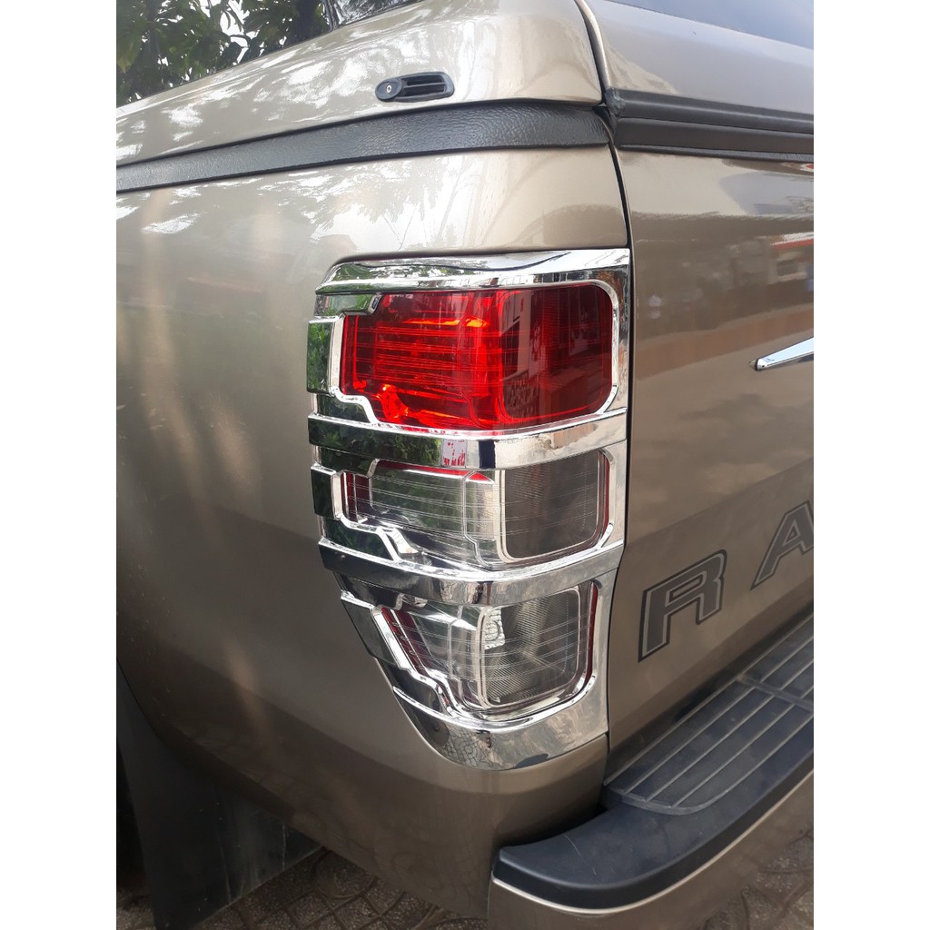 Bộ ốp viền đèn Pha + Hậu mạ crom xe Ford Ranger các đời 2016 đến 2021