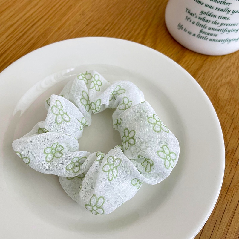 Dây Cột Tóc Màu Xanh Lá Đơn Giản Thời Trang Xuân Hè Xinh Xắn Cho Nữ