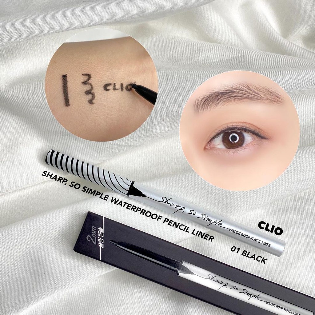 Kẻ mắt chì Chống nước Lâu trôi Clio Sharp, So Simple Waterproof Liner
