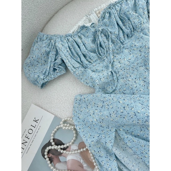 VÁY HOA XANH BIỂN