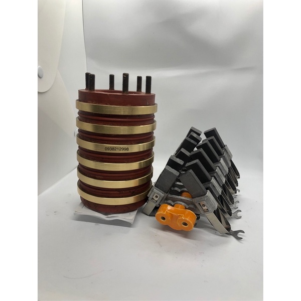 cổ góp điện + bộ chổi than trục65/110/180/6 pha