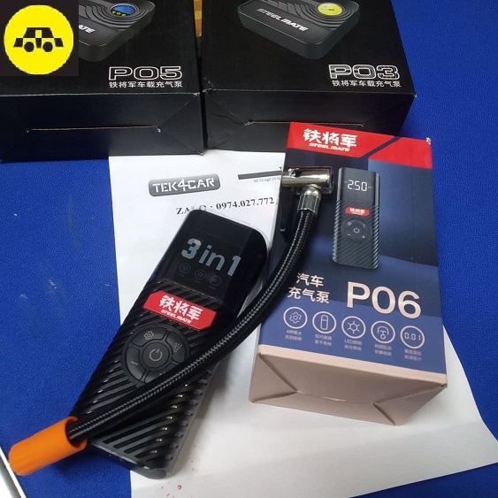 Bơm Ô Tô Điện Tử -Tự Động Ngắt Steelmate P06 - 3 trong 1