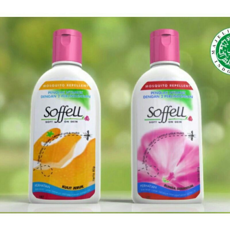 Kem Chống Muỗi Soffell  ⚡ CAM KẾT CHẤT LƯỢNG ⚡Hương hoa thơm dịu nhẹ chai 60ml