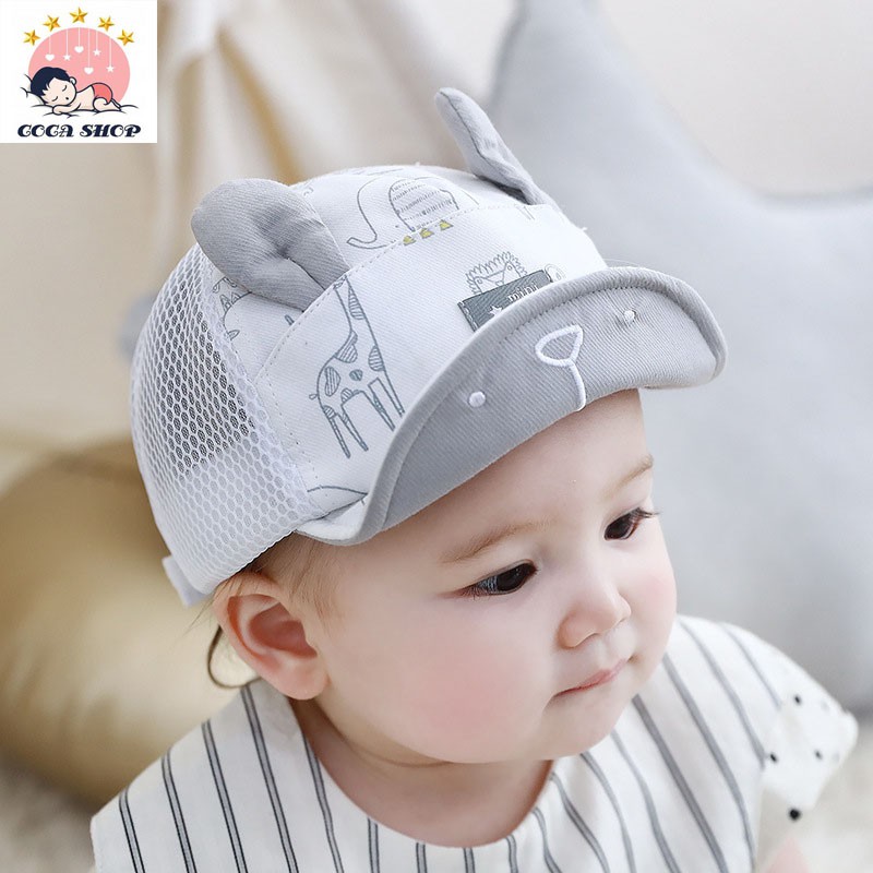 Mũ Bóng Chày Lưới Thoáng Chống Giọt Bắn Cho Bé, Mũ Chắn Bụi Cho Bé Trai Bé Gái Loại 1