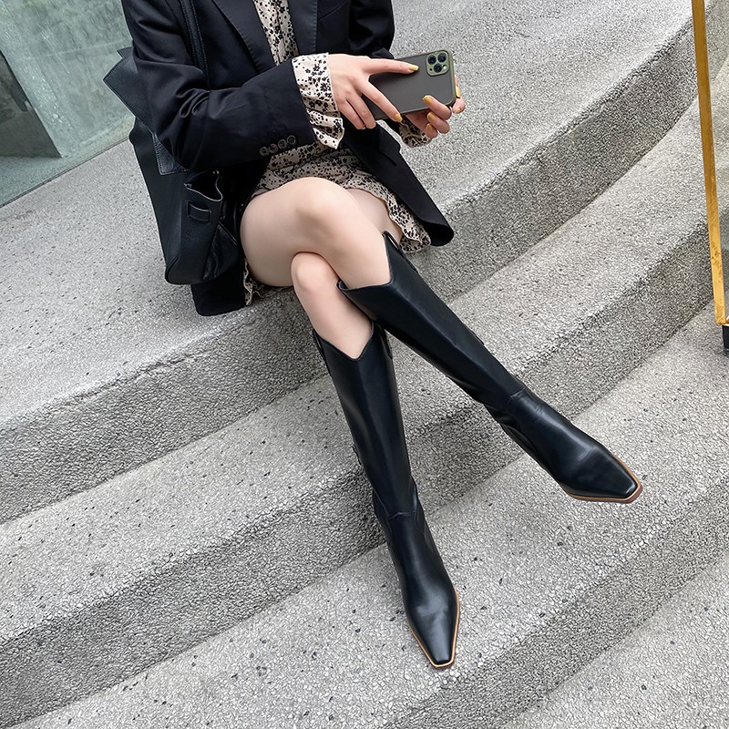 [NEW] Boots 2021 bốt cao đùi da mềm trend cao cấp