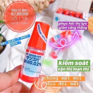 Nước nhỏ mắt cận Sancoba của Nhật Bản hỗ trợ tăng cường thị lực 5ml