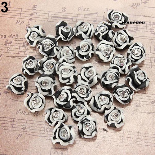 [Hàng mới về] Bộ 20 viên hoa hồng đính đá 3D trang trí móng tay