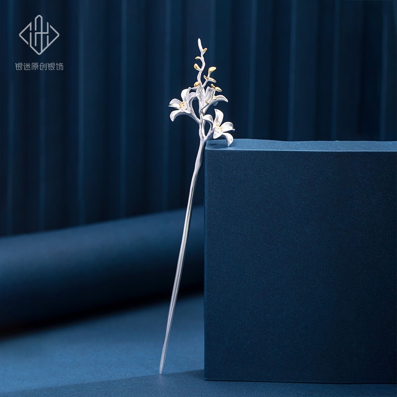 Trâm Cài Tóc Bằng Bạc Sterling Phong Cách Hanfu Cổ Điển