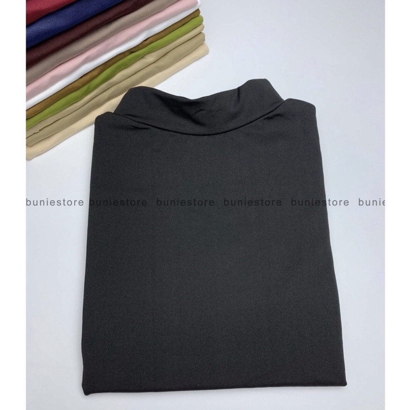 Áo Giữ Nhiệt Nữ, Áo Thun Nữ Tay Dài Có Cổ Cao Lót Nỉ Cotton Thu Đông Giữ Ấm Thể Thao Cao Cấp
