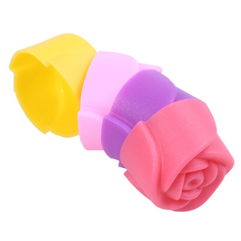 Bộ 10 Khuôn Silicone Làm Bánh & Thạch Rau Câu & Socola Hình Hoa Hồng