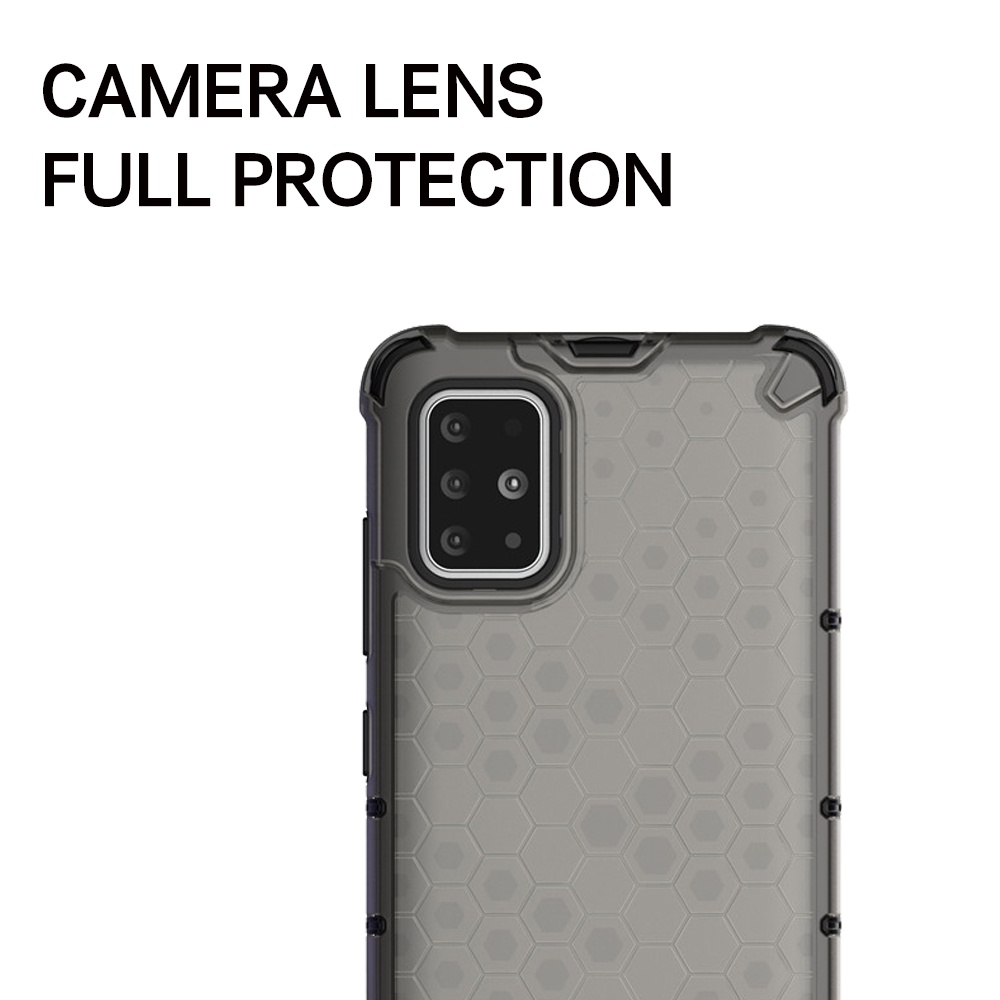 Ốp Điện Thoại Nhựa Cứng Trong Suốt Chống Sốc Họa Tiết Tổ Ong Cho Samsung Galaxy A01 Core A21s A30 A30s A31 A50 A50s A51 A70 A71