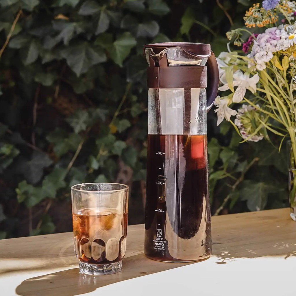 Bình pha cà phê Cold Brew, pha trà bằng thuỷ tinh cao cấp có lưới lọc chịu nhiệt cao thương hiệu Hario của Nhật Bản