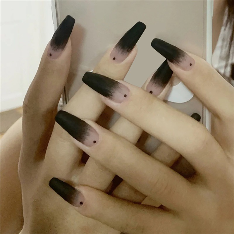 Bộ 24 Móng Tay Giả Màu Gradient Thời Trang Cho Nữ dreamdiary