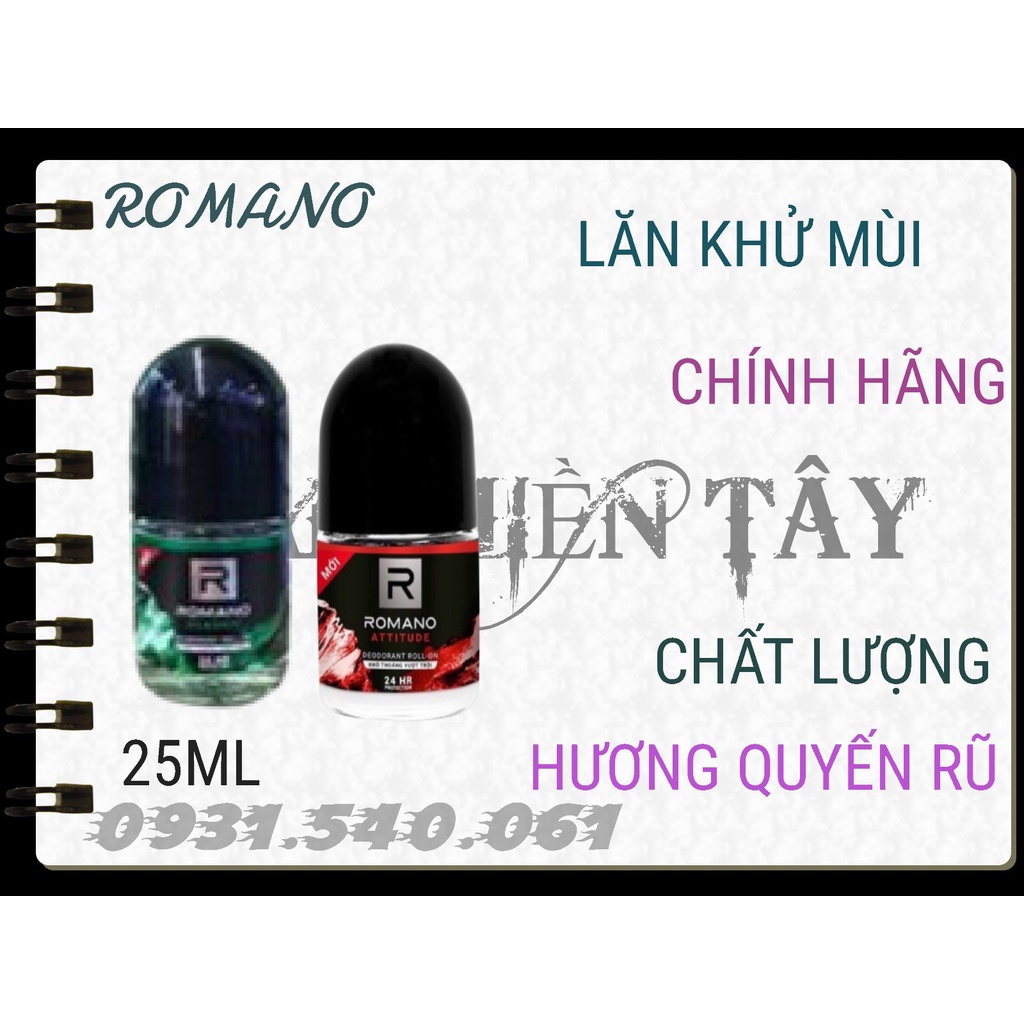 LĂN KHỬ MÙI 25ML ROMANO