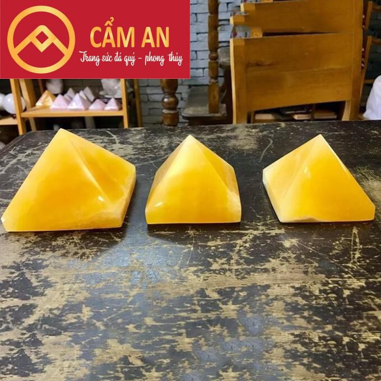 Khối Kim Tự Tháp Chất Liệu Đá Tự Nhiên Nhiều Màu Sắc - Vật Phẩm Phong Thủy Nhiều Năng Lượng