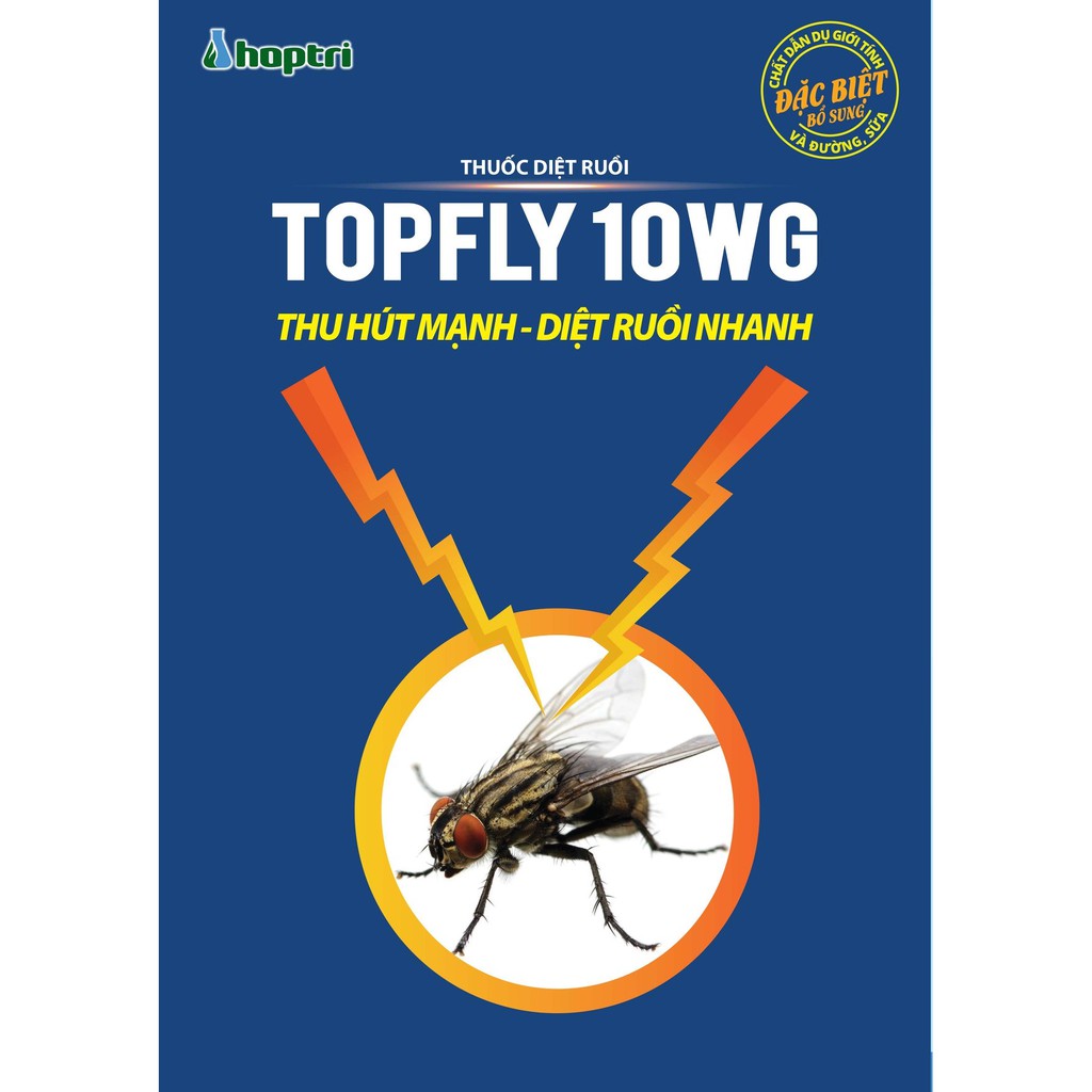 Combol 3 gói thuốc diệt Ruồi TOPFLY 10WG THU HÚT MẠNH – DIỆT RUỒI NHANH ( Gói 20g x 3 )