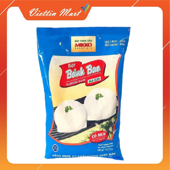 BỘT BÁNH BAO trộn sẵn có men Mikko gói 1kg