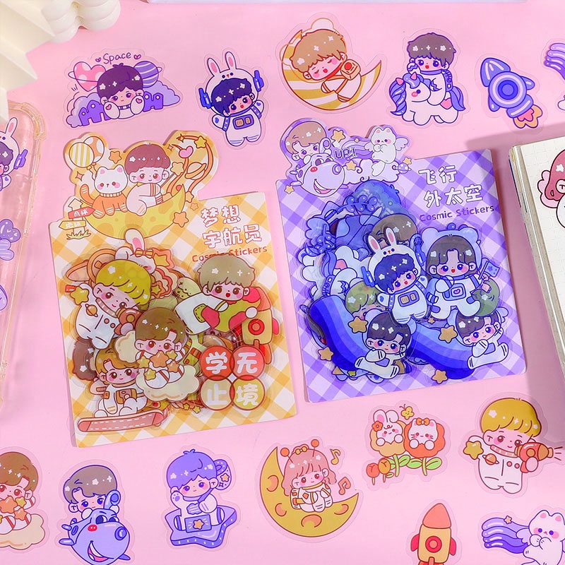 Set 40 Sticker Hoạt Hình Dán Thủ Công