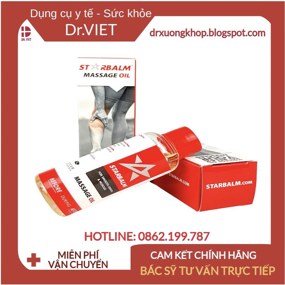 Dầu nóng massage Starbalm (50ml) chính hãng cao cấp từ Hà Lan-Thư giãn cơ, giảm đau nhức,dùng để massage trên bề mặt da