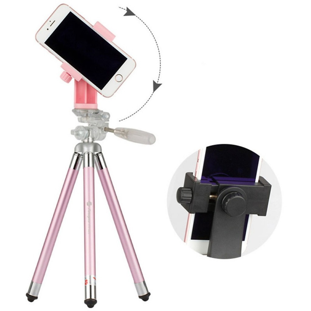 Khung kẹp đỡ điện thoại xoay 360 độ cho tripod Có đầu vặn chắc chắn