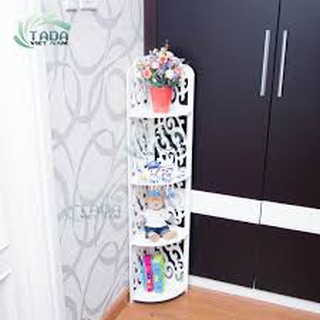 Kệ góc 4tầng hoa văn bằng gỗ