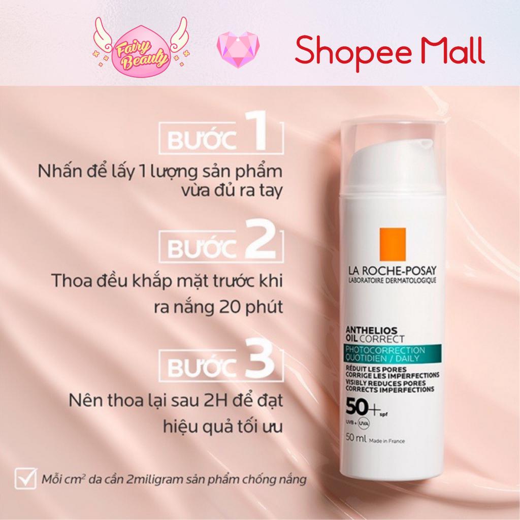 [LA ROCHE-POSAY] Bộ Đôi Chống Nắng & Gel Rửa Mặt Cho Da Dầu Mụn (Anthelios Oil Correct 50ml - Effaclar Gel 15ml)