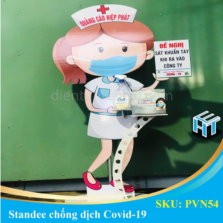 Standee chống dịch Covid-19 FOAM DÁN DECAL