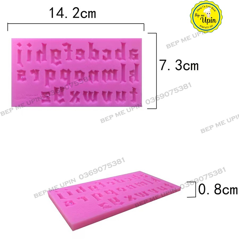 [Khuôn Silicone 4D] sét 3 khuôn chữ số to cách điệu trang trí bánh rau câu, bánh sinh nhật