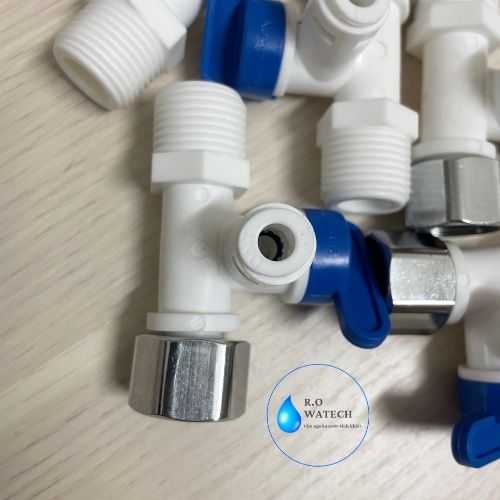 Khoá , van chia nguồn nước ra dây 6mm và 10mm  nối inox trong máy lọc nước