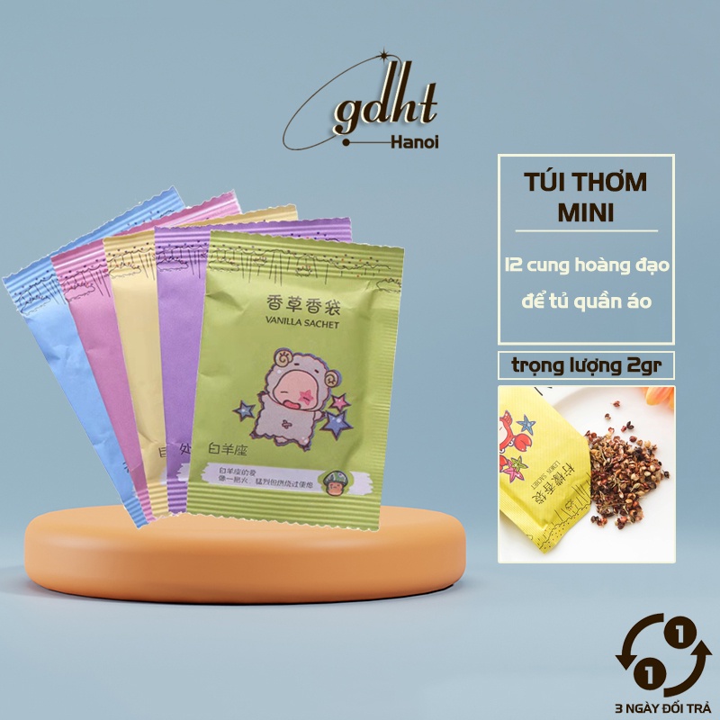 Túi thơm mini 12 cung hoàng đạo để tủ quần áo tủ giày