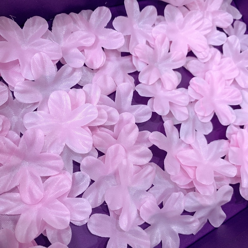 Bịch 20 bông hoa vải ép 28mm