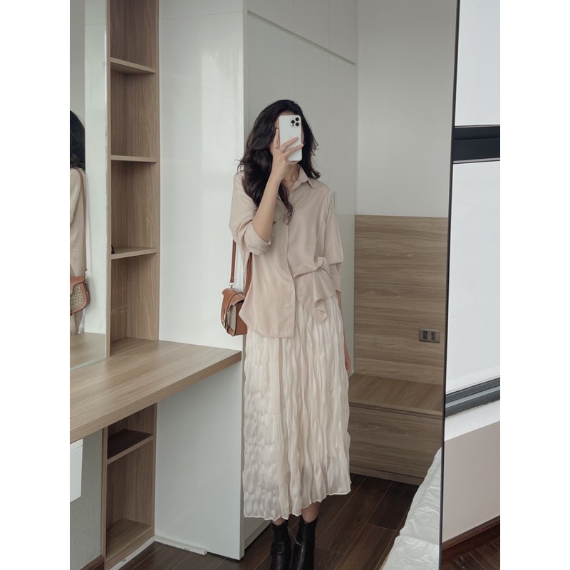 [Mã FAXANH55 giảm 10K đơn 50K] chân váy nhăn bóng 4861 | BigBuy360 - bigbuy360.vn