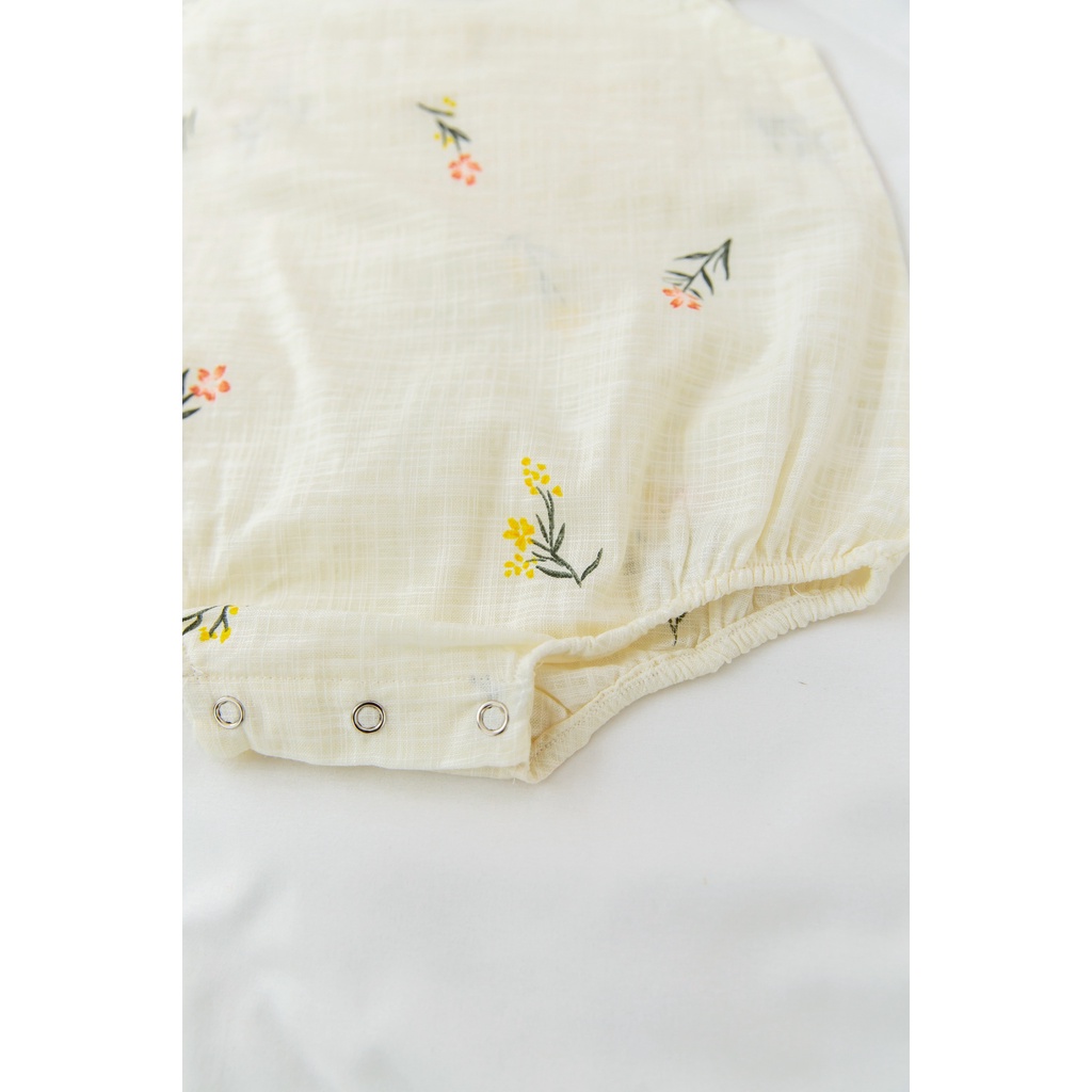 (Hàng thiết kế) Romper bèo cánh tiên vải linen thoáng mát Wings romper_Haaro Babies