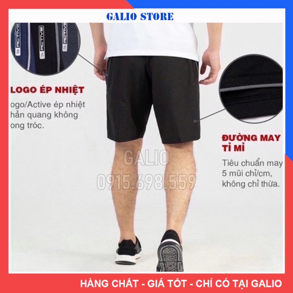 Quần đùi nam thể thao 5S vải dù gió, Quần short nam năng động mặc nhà thoải mái vận động | Galio
