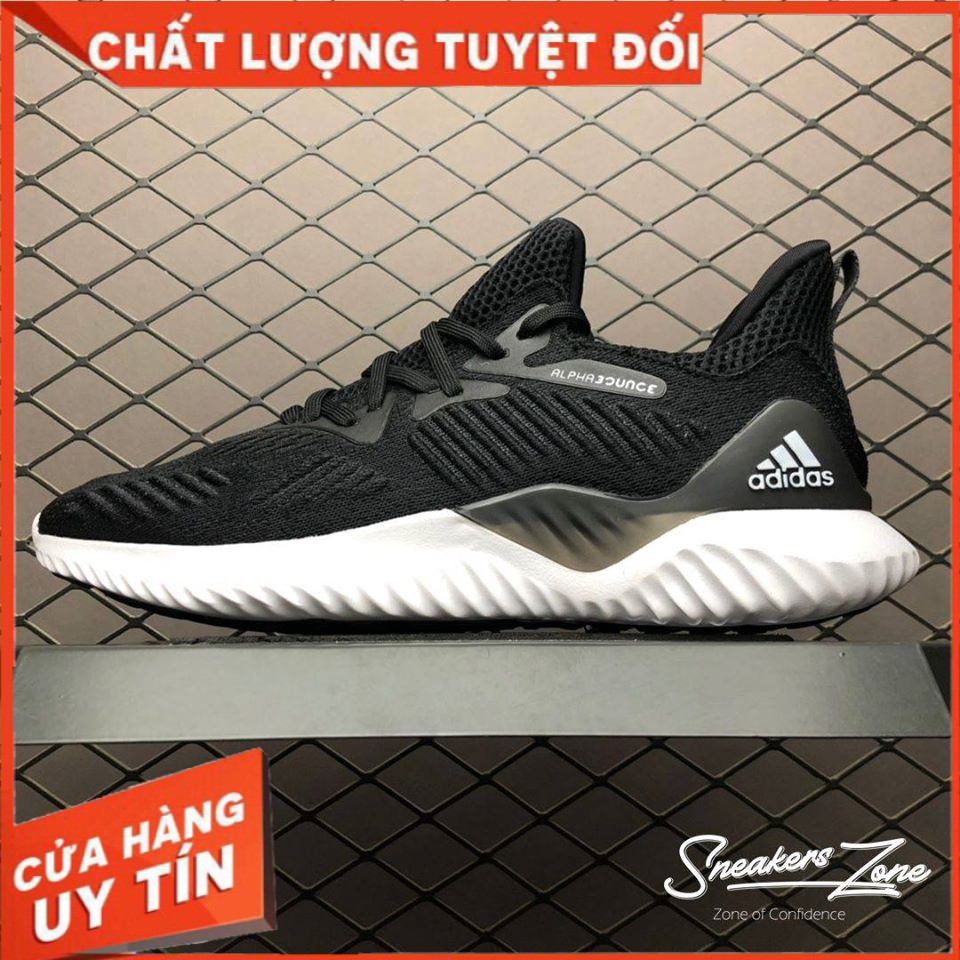 (FREESHIP+HỘP+QUÀ) Giày Thể Thao Sneakers   ALPHABOUNCE Beyond 2018 Black white đen đế trắng cực đẹp cho cả nam và nữ