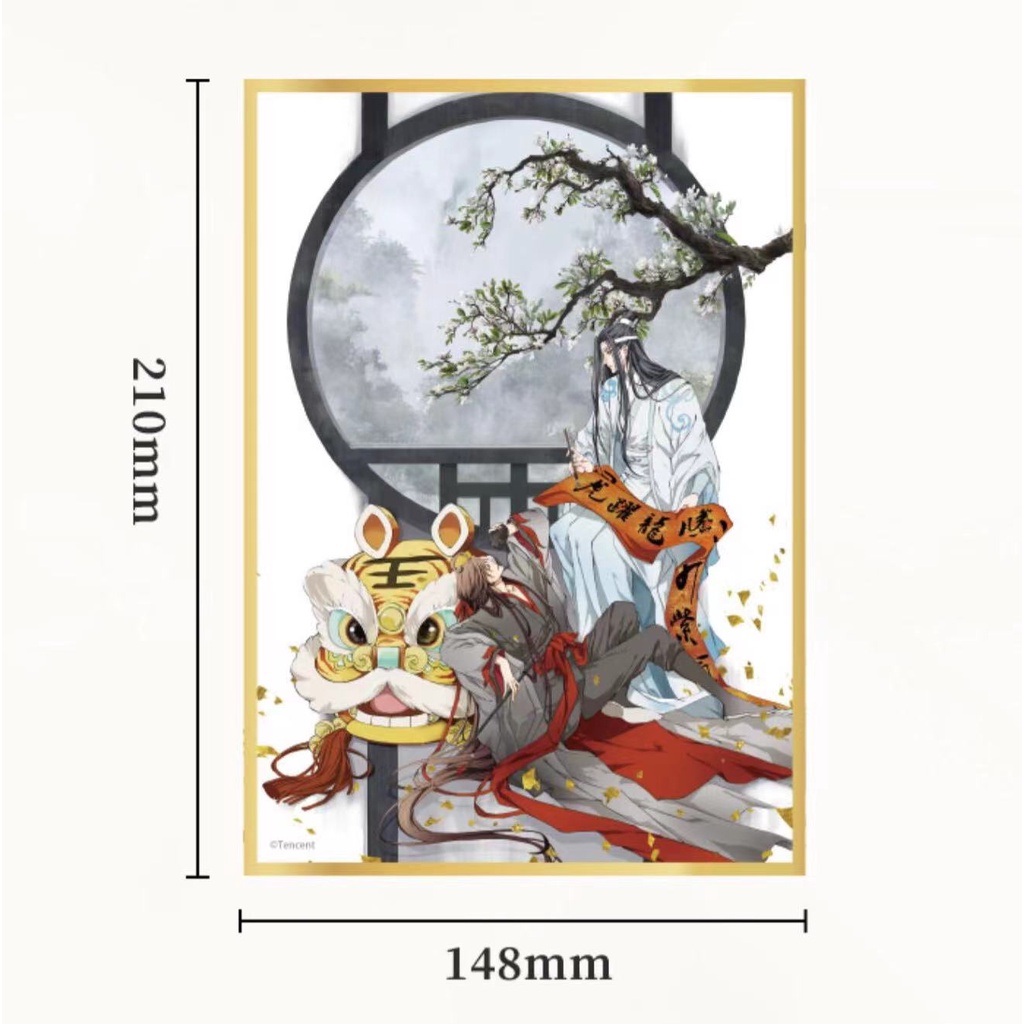 Combo Shikishi và khung ảnh huy hiệu khổng lồ Ma Đạo Tổ Sư Dần Khách Vọng Xuân, hàng chính hãng Nanmanshe