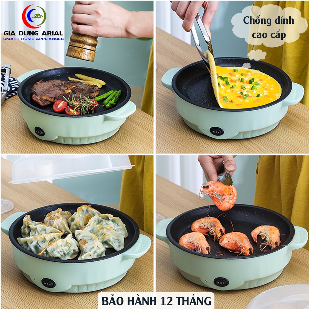 Bếp Nướng Điện Mini ARISON BD-01 Không Khói Điều Chỉnh Mức Nhiệt Thiết Kế Chống Dính