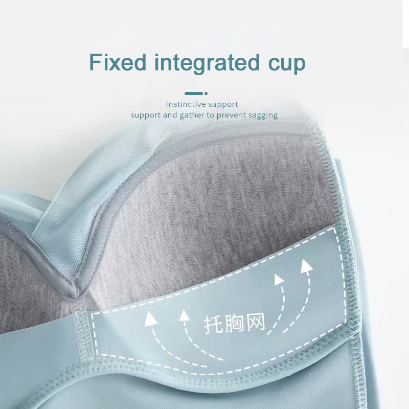 Áo ngực thể thao AOWEINISI 5D lụa lạnh mỏng thoáng khí không gọng thời trang dành cho nữ